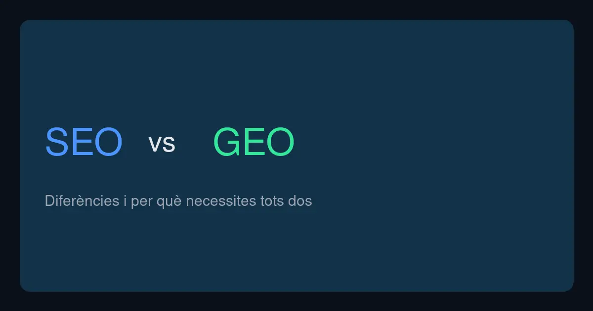 GEO vs SEO: diferències
