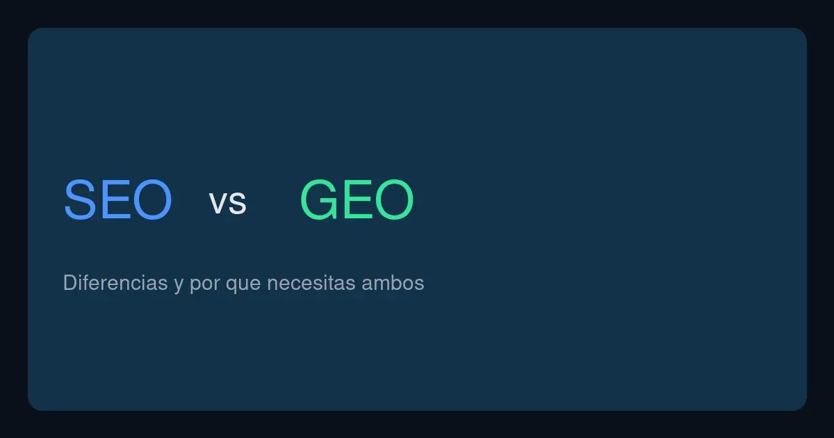 GEO vs SEO: diferencias