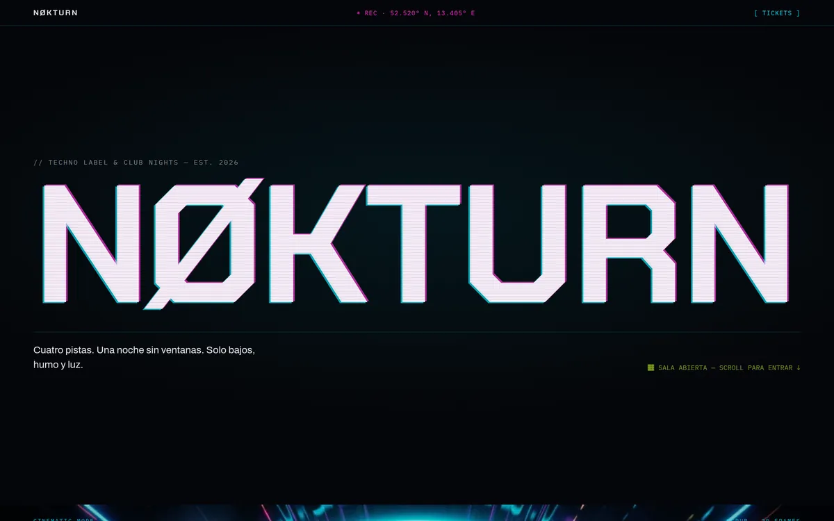 Diseño web — Nøkturn