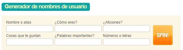 spinxo generador de nombres
